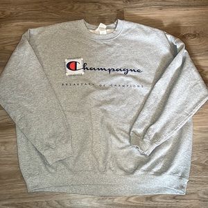 Champagne breakfast of champions sweatshirt